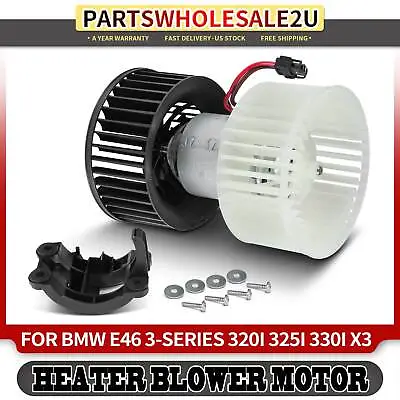 HVAC Blower Heater Motor Double Shaft For BMW E46 320i 323i 325i 328i 330xi X3 • $41.09