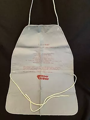 VTG MIDWAY AIRLINES Gray Apron Stewardess TASTE OF MIDWAY Serving Apron RARE NOS • $23.99