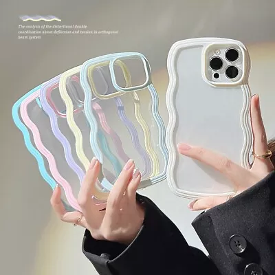 $13.99 • Buy Cute Clear Simple Wave  IPhone Case，For IPhone 14 14max 13 Max，12,11 Pro 7Plus