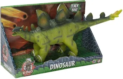 Interactive Dinosaur Toy 40 Cm - 9 Types -  Soft Rubber Roaring Dinosaur - New  • £12.99