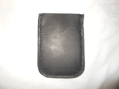 Very Minimal Wallet Leather Black Vertical Orientation Handmade In Alabama • $9.95
