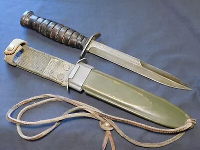 A+ WWII US M3 Trench Fighting Knife Dagger IMPERIAL Bla Mark In M8 Airborne Army • $57