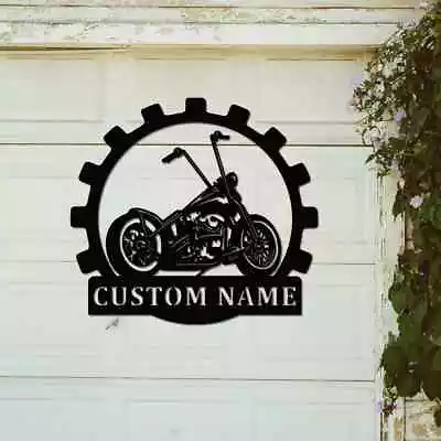 Personalized Motorcycle Garage Metal Name Sign Custom Name Wall Art Decor • $89.95