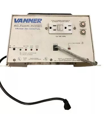 Vanner Inverter / Charger 20-1000TUL.2 AC Power System -120VAC 8.7A  120VAC 30A • $350