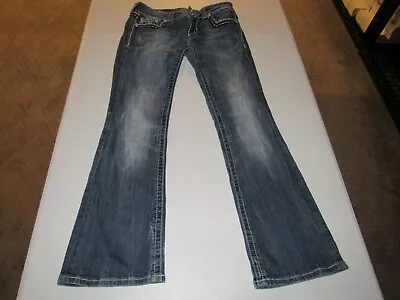 Miss Me Women's Boot Blue Denim Jeans Size 29 Waist 29  Inseam 30  JPW5066UR • $7.99