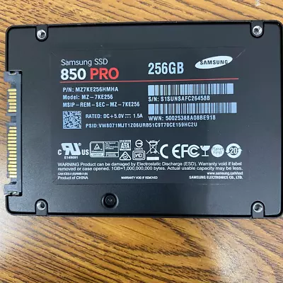 Samsung 850 PRO 256GB 2.5  SATA SSD (MZ-7KE256) • $25