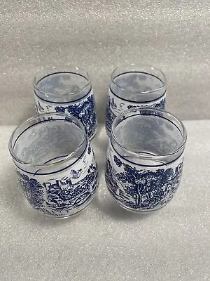 (4) Libbey Wedgewood Countryside 3-5/8   6oz Juice Glasses  USA - Vintage 1960's • $23.95