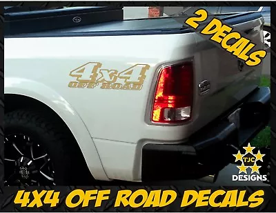 4x4 OFFROAD Truck Bed Decal Set METALLIC GOLD For Dodge RAM Dakota • $12.99