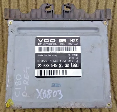 Mercedes W202 C180 0225459132 Engine Control Unit ECU VDO MSE HM • $37.24