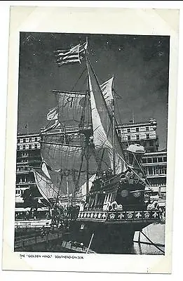 SHIPPING / ESSEX - The  GOLDEN HIND  At SOUTHEND ON SEA Postcard • £2.95
