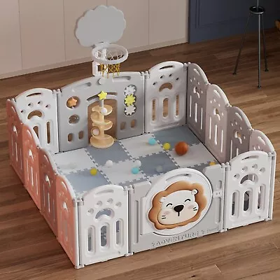 £159.99 • Buy Adventure Lion Plastic Folding Baby Playpen - EVA Mats, 100 Balls & Lots More!