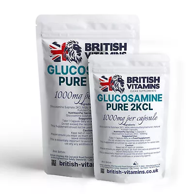 £6.99 • Buy Glucosamine Sulphate 2KCL1000mg Clean Pure No Nasty Fillers Capsules Vegan