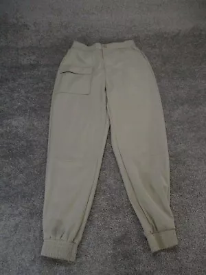 $14.99 • Buy Zara Cargohose Pants Women S Jogger Beige Stretch 
