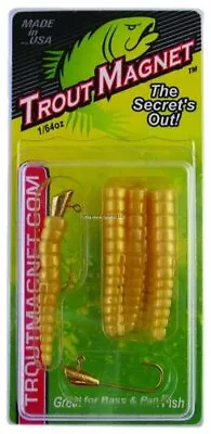 Leland Trout Magnet 9Pc/Pk 1/64 Oz Meal Worm 7 Bodies #8 Jighead 87678M • $6.37