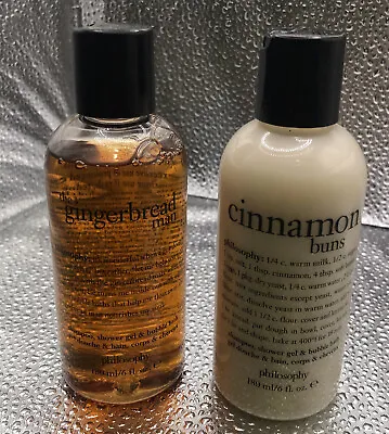 1 Each Philosophy The Gingerbread Man And Cinnamon Buns Shampoo Shower Gel 6oz • £20.90