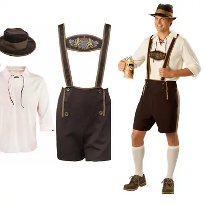 £17.86 • Buy Men Oktoberfest Costume German Bavarian Lederhosen Beer Octoberfest Fancy Dress