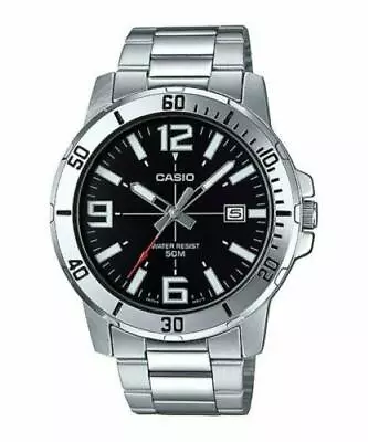 $60 • Buy Casio Mens Watch Enticer MTP-VD01D-1B Date Display WR 50M FREE SHIPPING