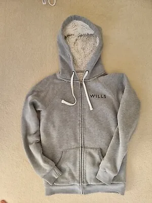 Jack Wills Fur Lined Zip Up Hoodie Size 8 UK • £10