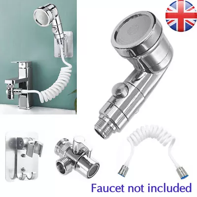 Hose Handheld Shower Head Spray Tap Attachment Set Faucet Sprayer Sink Bathroom • £12.99