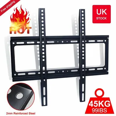 UK STOCK TV Wall Mount Bracket Ultra Slim Flat Plasma LCD LED 32''-55'' Inch • £7.99