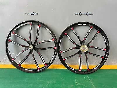 26  10 Spokes Mag Wheel Set 100*135mm & 22T Flywheel 7-9s-Beach Cruiser MTB Bike • $109.66