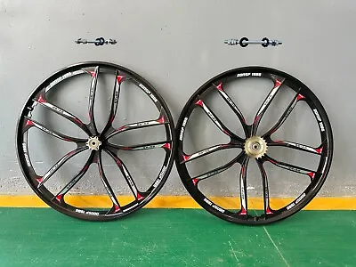 26  10 Spokes Mag Wheel Set 100*135mm &22T Freewheel 7-9s-Beach Cruiser MTB Bike • $89.09