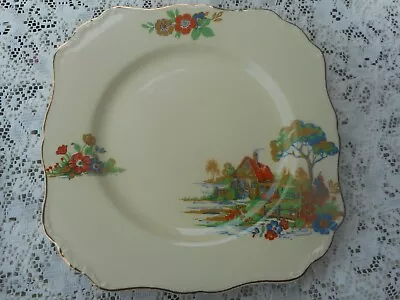 Antique J & G Meakin Sunshine Cake Plate • $10