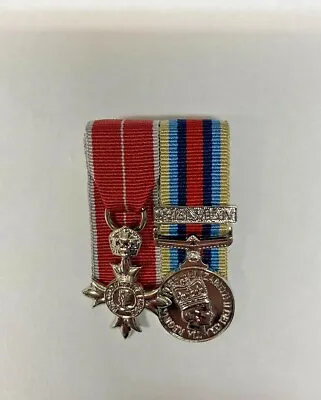 Mbe Military&osm Afghanistan Miniature Medals Court Mounted Brand New Ready • £29