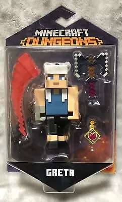 NEW Minecraft Dungeons GRETA 3 Inch Action Figure Set With Accessories • $13.99