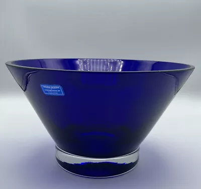 Crystal Legends By Godinger Silver Art Cobalt Blue Handcut Crystal Bowl Poland • $24