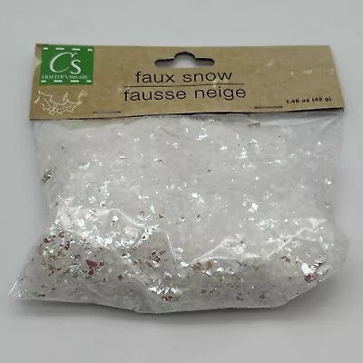 Crafter's Square White FAUX SNOW 1.48oz Shimmer Decoration( Christmas Village ) • $3.79