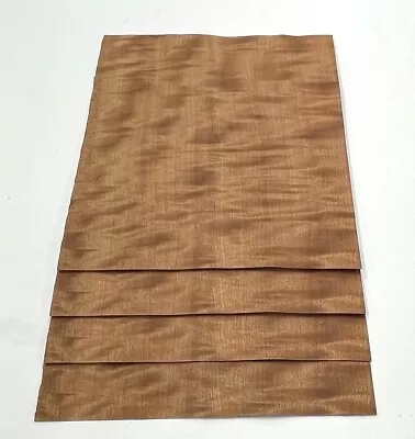 Makore Pommele Quilted Figured Wood Veneer: 4 Sheets (12” X 10.5” ) 3.5 Sq Ft • $19.99