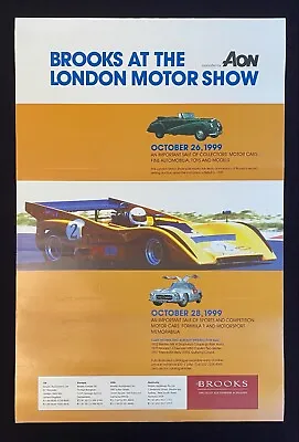 1999 Brooks London Motor Show Auction Poster McLaren M8D Mercedes Gullwing  • $157.25