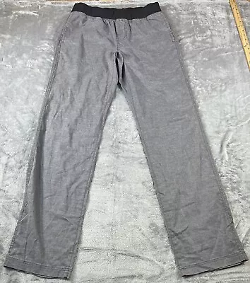 Prana Mens Small Gray Vaha Pants Yoga Hemp Blend Elastic Waist Drawstring NWT • $35