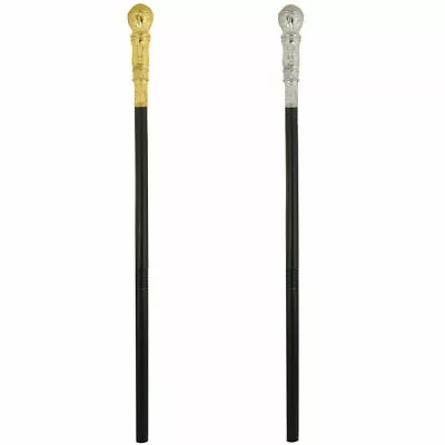 Pimp Stick Cane Silver OR Gold Gangster Wonka Walking Stick Dance Cane Vampire • £89.99