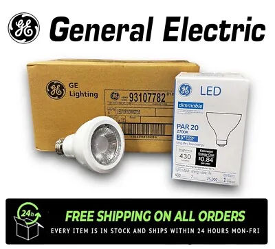 GE 93107782 PAR20 LED Dimmable 7W Medium E26 Base 2700K Bulb (Pack Of 6) • $29.95