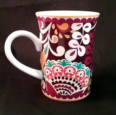 Vera Bradley PLUM CRAZY Coffee Mug Tea Cup Floral Purple Multi Color Pattern • $9.99