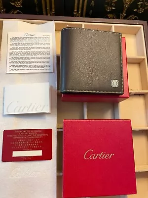 CARTIER Paris Coin Banknote Credit Card Wallet Brown Leather For Him/her - NEW • $333