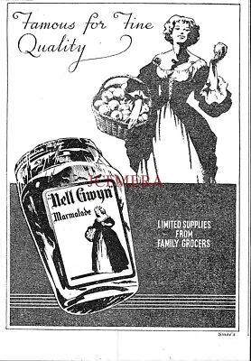 Original 'NELL GWYNN' Marmalade ADVERT (2) Small Vintage 1940s Print Ad 162/133 • £2.47