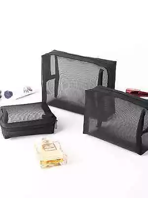 3pcs Set Mesh Toiletries Storage Bag. Make Up Organizer Bag For Travel • $6.32