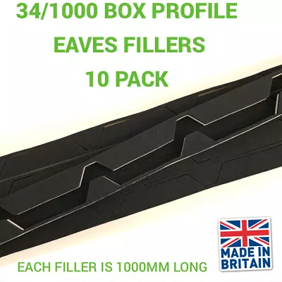  34/1000 Box Profile Foam Fillers / Eaves / Infills Roofing Sheets (10 Pairs) • £25