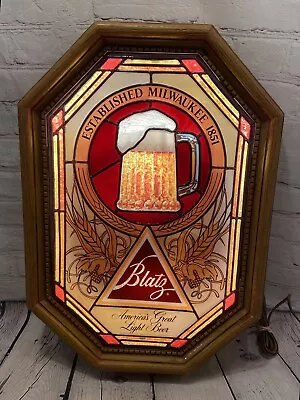 Vintage Blatz Beer Lighted Motion Sign Bubbling G Heileman Brewing Co Very Nice! • $224.97