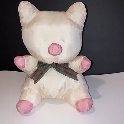 VTG Sanrio Zashikibuta Pink Pig Nylon Puffalump Plush 9” VERY RARE • $39.99