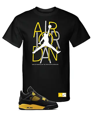 Tee T-Shirt Jersey To Match AJ Retro 4 Thunder Yellow  AJ  - DH6927-017 • $19.99