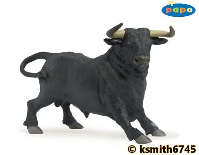 £7.65 • Buy Papo BLACK ANDALUSIAN BULL Solid Plastic Toy Farm Pet Male Spanish Animal NEW 💥