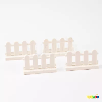 Lot Of 4 LEGO Fence 1X4X2 33303 White Picket Fence Gate Wall Paled Parts NEW • $3.34