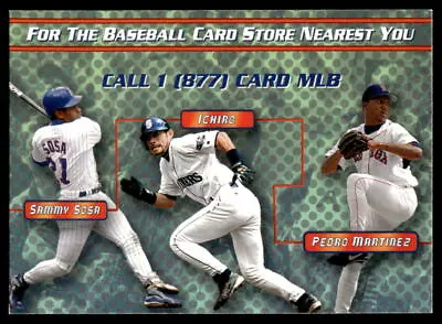 2002 MLB.com Sosa / Ichiro/Martinez/Johnson/Piazza / Derek Jeter • $2.50