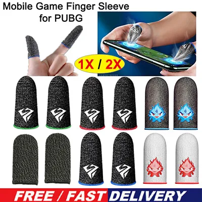 2x Gaming Finger Sleeve For PUBG Breathable Sweatproof Sensitive Touch Screen Uk • £3.69