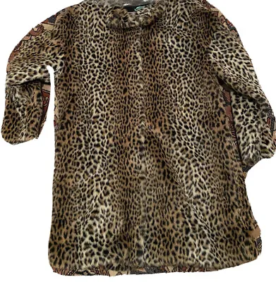 $121.99 • Buy ZARA LEOPARD PRINT FAUX FUR COAT -  Size M- Excellent Condition