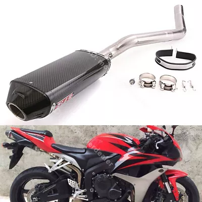 Slip On CBR600RR For Honda 2005-2023 Exhaust Link Pipe Carbon Muffler System • $342.99